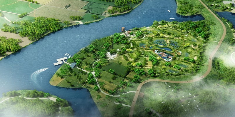 芦草叠塘效果图