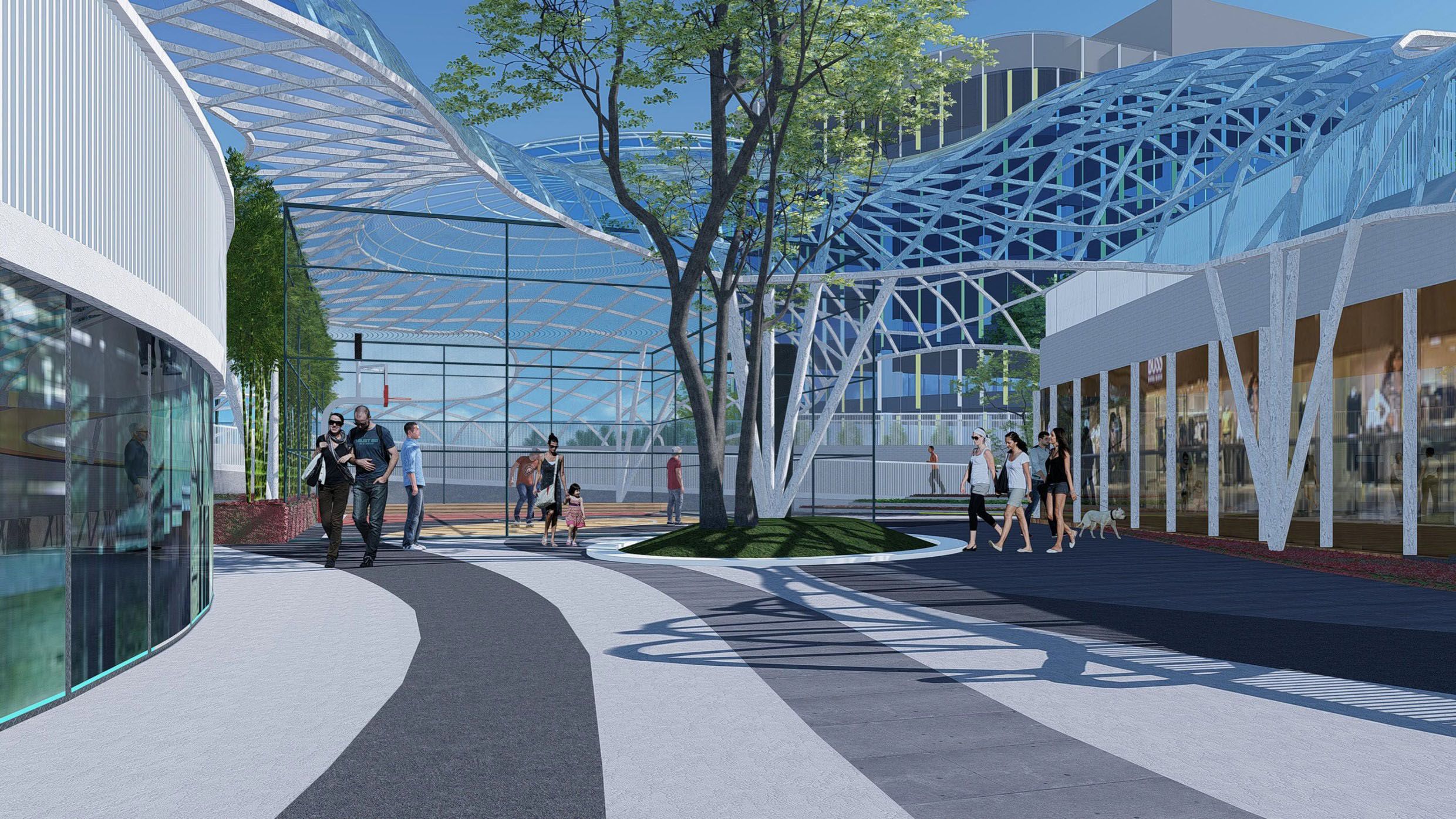 6号楼综合体运动屋顶花园透视图3