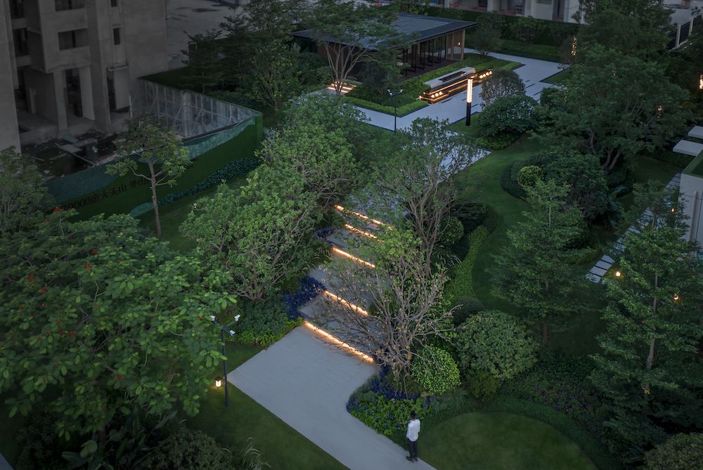 电建地产·广州洛悦玉府扩大展示区园林景观绿化工程
