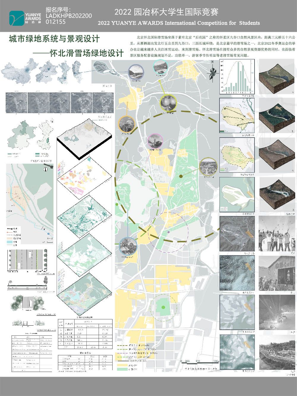 城市绿地系统与景观设计——怀北滑雪场绿地设计