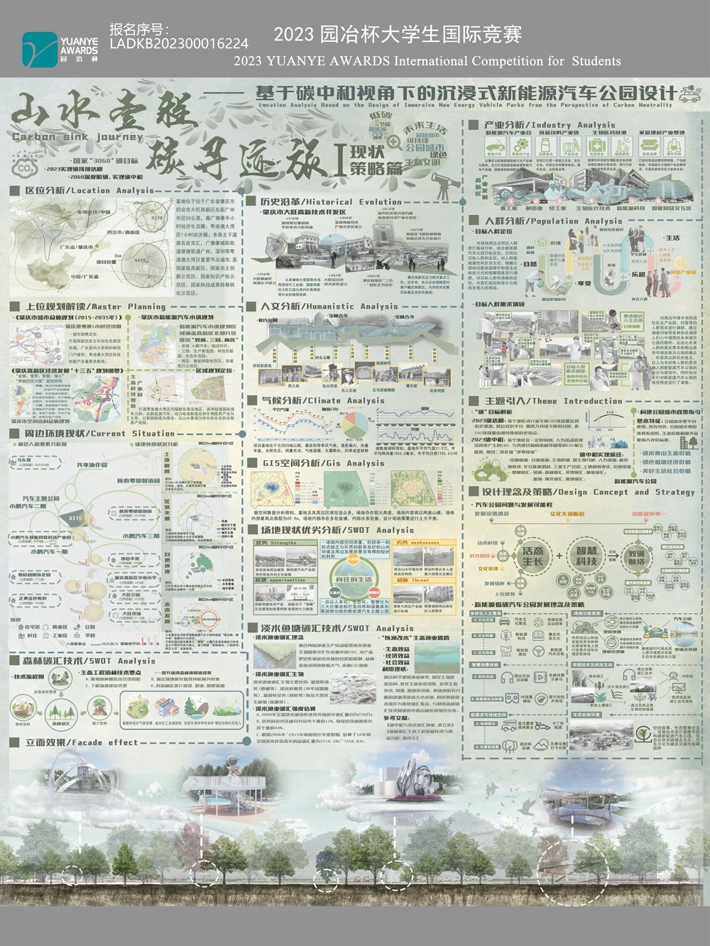 山水壹程，碳寻迹旅——基于碳中和视角下的沉浸式新能源汽车公园设计