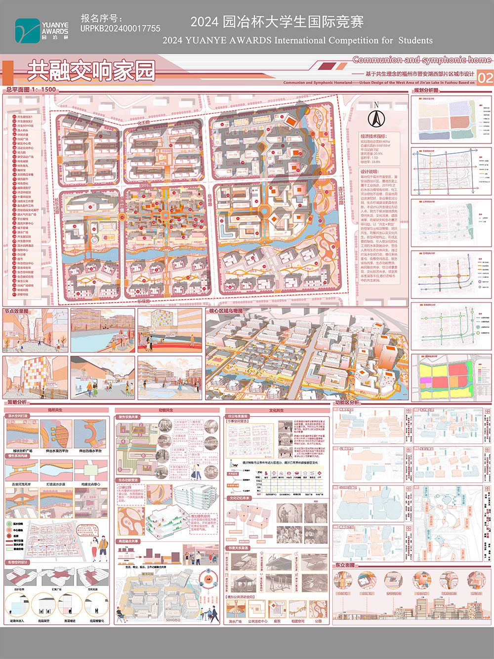 共融交响家园——基于共生理念的福州市晋安湖西部片区城市设计