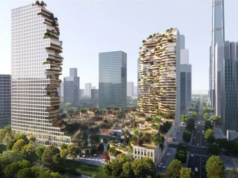 MVRDV中标方案 | 南京江北新区CBD 绿洲大厦
