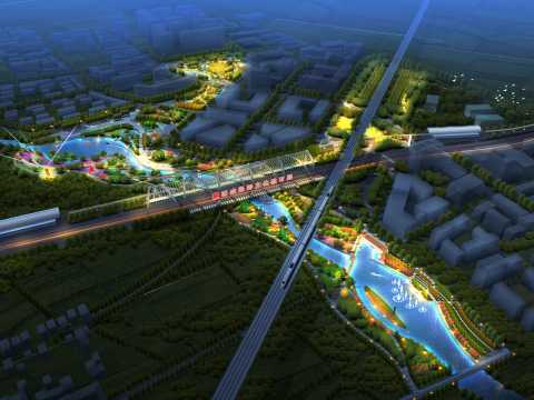 西咸国际文化教育园沙河廊道试验段景观设计