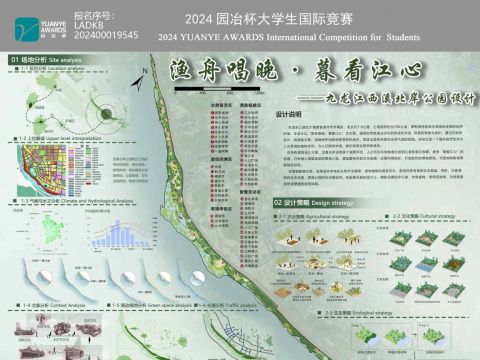 渔舟唱晚，暮看江心