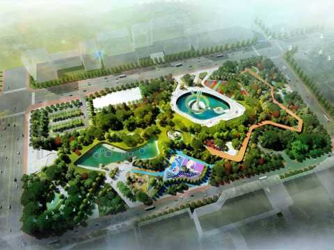 西安航天基地东湖公园方案设计