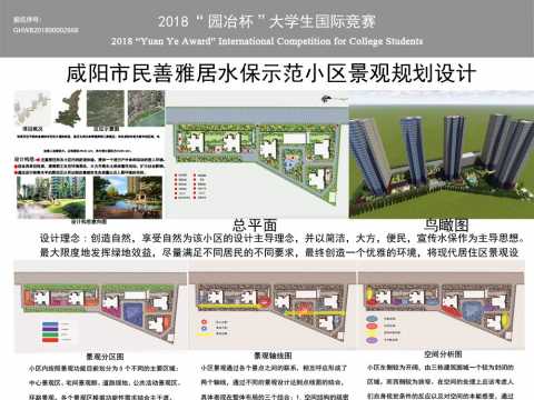 咸阳市民善雅居水保示范小区景观规划设计网展用图