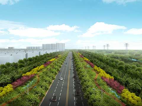 静海县城朝阳道（东方红路-高速西路）道路配套绿化工程