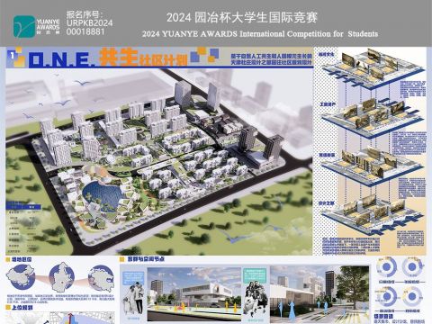 O.N.E.共生社区计划——基于自然人工共生和人居模元生长的天津杜庄设计之都居住社区规划设计