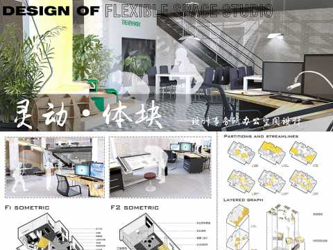 灵动体块——设计事务所办公空间设计