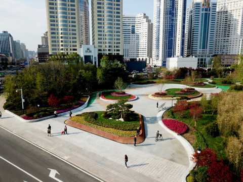 青岛市普宁路游园景观工程