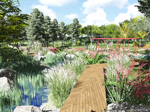 蚌埠航华路与涂山路交口游园景观设计方案