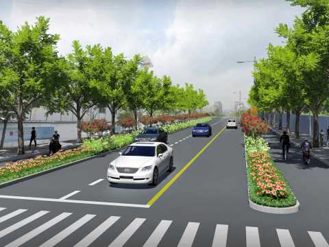 新江湾城12条道路绿化改造工程设计项目