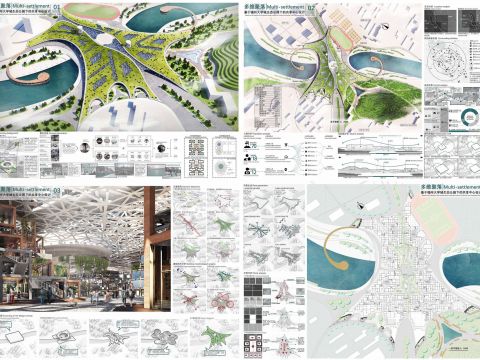 多维聚落——基于福州大学城生态公园下的共享中心设计
