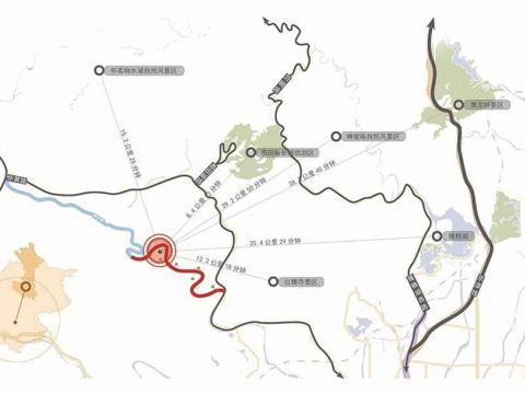 栗花溪谷中的一条风景道