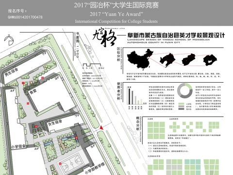 阜新市蒙古族自治县英才学校景观设计