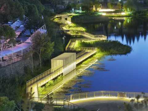 池州护城河遗址公园景观与海绵设计