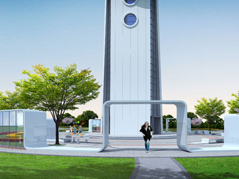 江苏海事职业技术学院灯塔周边景观改造设计 -涟漪