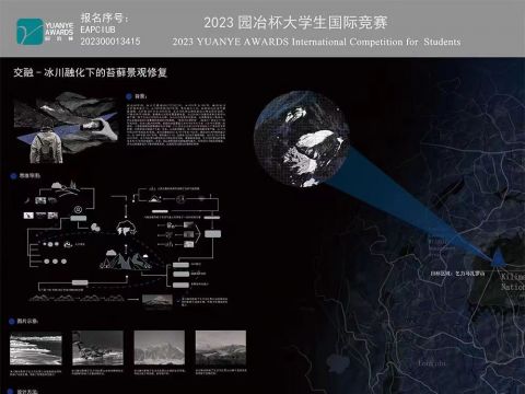 作品名称：交融——乞力马扎罗山冰川融化下的苔藓景观修复